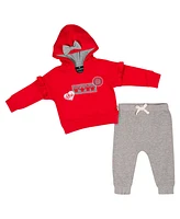 Colosseum Baby Boys and Girls Scarlet Ohio State Buckeyes Patches Fleece Pullover Hoodie and Pants Set