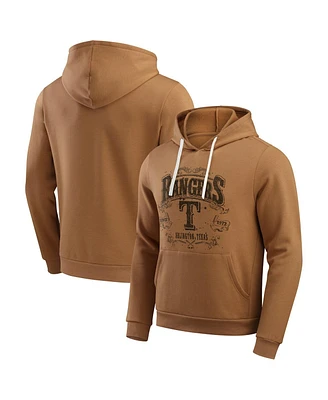 Darius Rucker Collection by Fanatics Men's Tan Texas Rangers Camp Fleece Pullover Hoodie