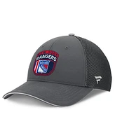 Fanatics Men's Gray New York Rangers Authentic Pro Home Ice Trucker Adjustable Hat