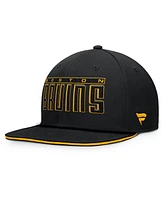 Fanatics Men's Black Boston Bruins Fundamental Gino Stack Snapback Hat