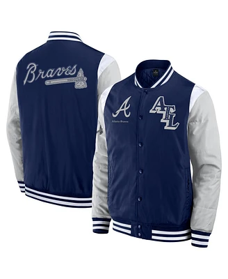 Fanatics Men's Navy Atlanta Braves Elements Elite Full-Snap Jacket