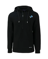 Cutter & Buck Men's Detroit Lions Primary Mark Roam Half-Zip Pullover Hoodie