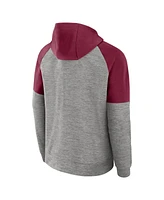 Nike Men's Heather Gray Florida State Seminoles Fitness Raglan Performance Full-Zip Hoodie