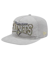 New Era Men's Gray New Orleans Saints Corduroy Golfer Adjustable Hat