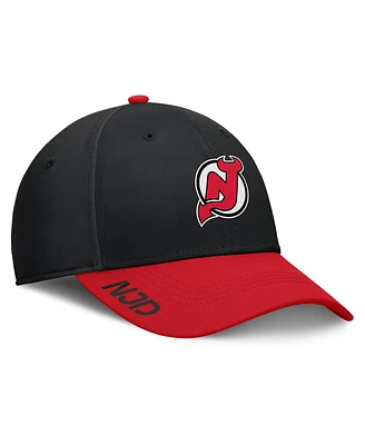 Fanatics Men's Black/Red New Jersey Devils Authentic Pro Rink Flex Hat