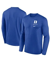 Nike Men's Royal Duke Blue Devils Primary Stack Legend Long Sleeve T-Shirt