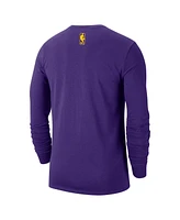 Nike Men's Purple Los Angeles Lakers 2024/25 City Edition Essential Logo Long Sleeve T-Shirt