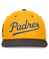 Nike Men's Gold/Brown San Diego Padres Cooperstown Collection Pro Performance Snapback Hat