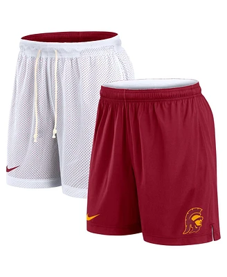 Nike Men's White/Cardinal Usc Trojans Primetime Reversible Performance Shorts