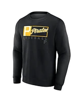 Fanatics Men's Black Pittsburgh Pirates Focus Fleece Pullover Sweatshirt