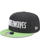 New Era Men's Charcoal/Green Minnesota Timberwolves Jersey Hook Statement Edition 9FIFTY Snapback Hat