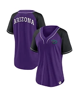 Fanatics Women's Purple Arizona Diamondbacks Bunt Raglan V-Neck T-Shirt