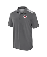 Fanatics Men's Heather Gray Kansas City Chiefs Long Shot Polo