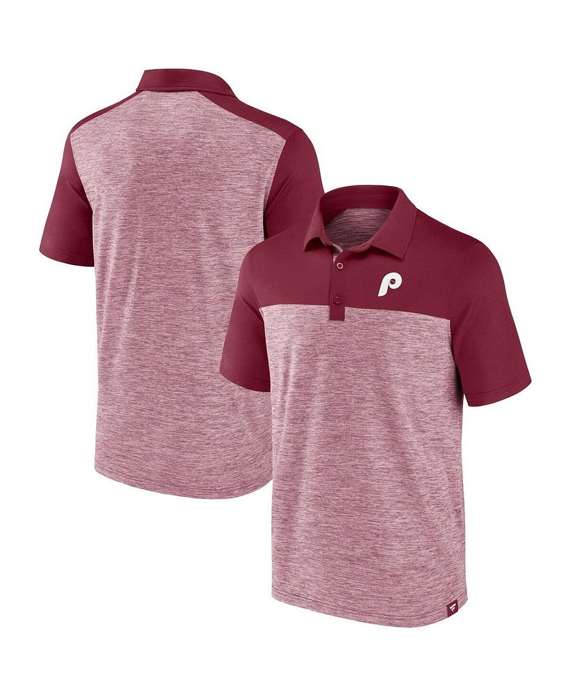 Fanatics Men's Burgundy Philadelphia Phillies True Classics Avid Fan Brushed Polo