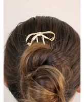 Ettika Bow Gold Tone Hair Pin