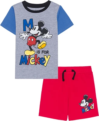 Mickey Mouse Toddler Boys 2-Piece Graphic T-Shirt and Shorts Set