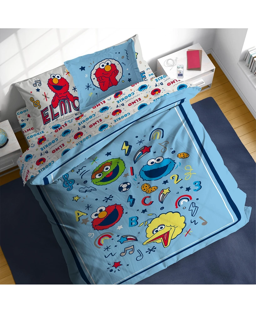 Sesame Street Twin Bed Set with Sham