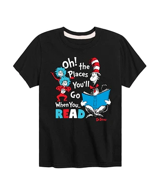 Hybrid Big Boys Dr. Seuss Oh the Places You'll Go Graphic T-Shirt