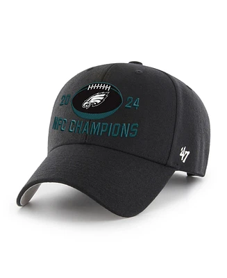 '47 Brand Men's Black Philadelphia Eagles 2024 Nfc Champions Mvp Adjustable Hat