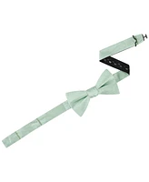 Tommy Hilfiger Men's Solid Bow Tie & Medallion Pocket Square Set