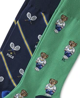 Polo Ralph Lauren Men's 2-Pk. Athletic Club Mini Bear Slack Socks