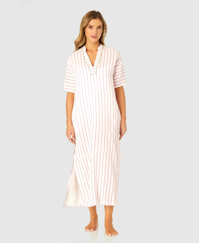 Ibiza Anne Cole Women's Maxi Cover-Up Dress with Side Slits