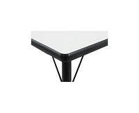 Bintiva Activity Table 24" x 36" Black Edge - Black Legs Adjusts 21" - 30" - Black edge