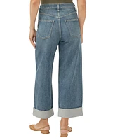 Silver Jeans Co. Women's Be Easy High Rise Cropped Wide Leg