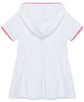 Little Me Baby Girls Pom Hooded Zip Swim Cover-Up