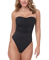 Women's Pana Floral Print Sweetheart Bandeau Ruched Center One-Piece Swimsuit