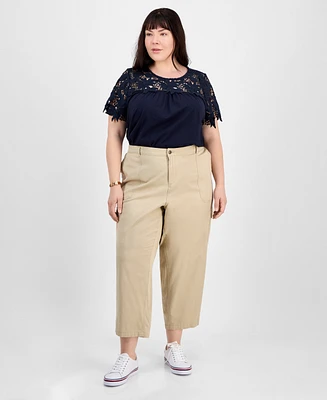 Tommy Hilfiger Plus Cropped Cargo Pants