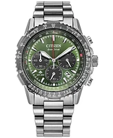 Citizen Men's Promaster Eco Navihawk Chronograph Stainless Steel Bracelet Watch 40mm