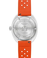 Bulova Men's Snorkel Orange Hnbr Rubber Strap Watch 41mm