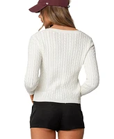 Edikted Womens Odelia Cable Knit Cardigan