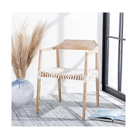 Munro Leather Woven Accent Chair