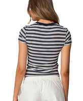 Edikted Womens Arlyn Striped T Shirt