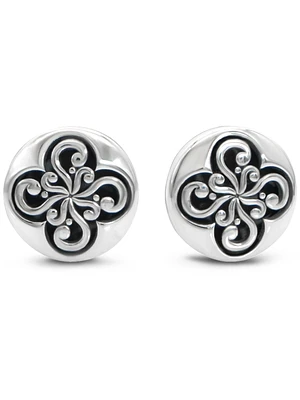 Devata Clover Filigree Stud Earrings