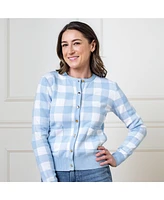Hope & Henry Women's Organic Tweed Stitch Sweater Cardigan