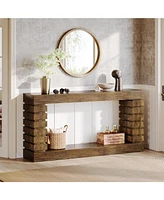 Tribesigns 70.8-Inch Long Console Table, Wood Entryway Table with Storage, Narrow Sofa Couch for Living Room Hallway
