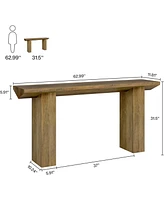 Tribesigns Farmhouse Console Table, 63-Inch Narrow Long Entryway Table, Wooden Sofa Table Behind Couch Skinny Hallway Table for Entrance, Foyer, Livin