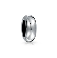 Bling Jewelry Clasp Spacer Charm Black Rubber Stopper Bead, Sterling Silver for European Bracelet