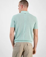 Guess Men's Mesh Stripe Elija Polo Shirt