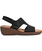 Easy Spirit Women's Kali Low Wedge Slingback Sandals