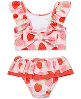 Little Me Baby Girls Strawberry-Print 2-Piece Swimsuit