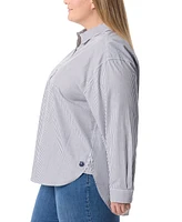 Gloria Vanderbilt Plus Amanda Popover Blouse