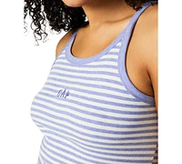 Gap Women's Striped Halter-Neck Sleeveless Pajama Top