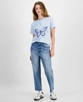 Grayson Threads, The Label Juniors' Celestial Butterfly Graphic T-Shirt