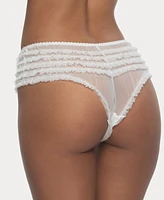 Jezebel Women's Veil 2 Pack Mesh Ruffle Cheeky Panty