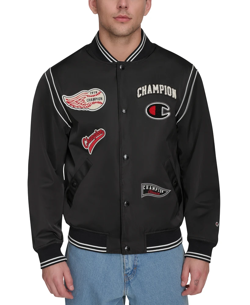 Champion Men's Varsity Patch Bomber Jacket