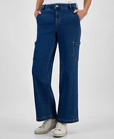 Style & Co Women's High-Rise Wide-Leg Cargo Jeans, Exclusively at Macy's